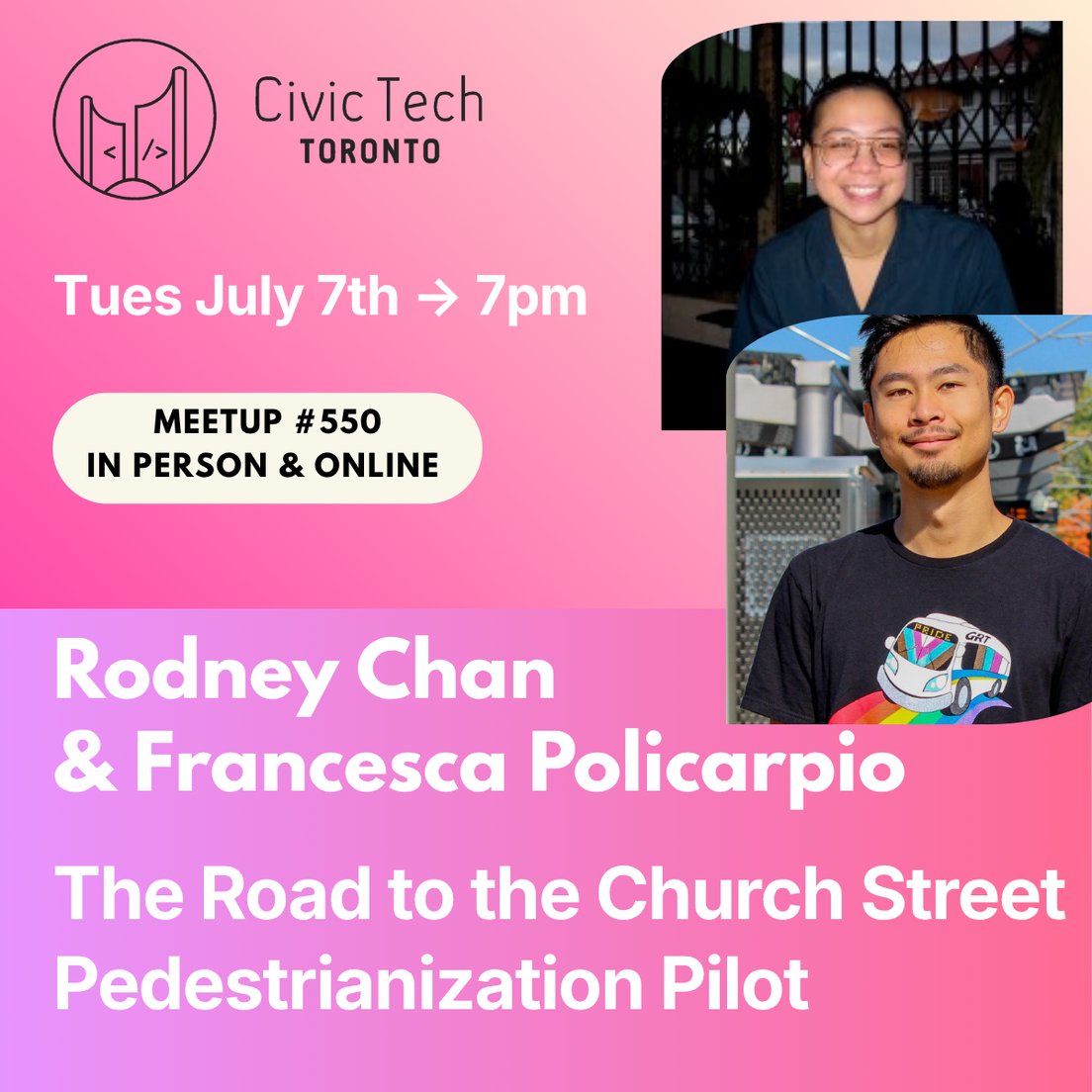 Cover Photo for Civic Meetup #550: The Road towards the Church Street Pedestrianization Pilot: Inspirations, Challenges, and Future Opportunities