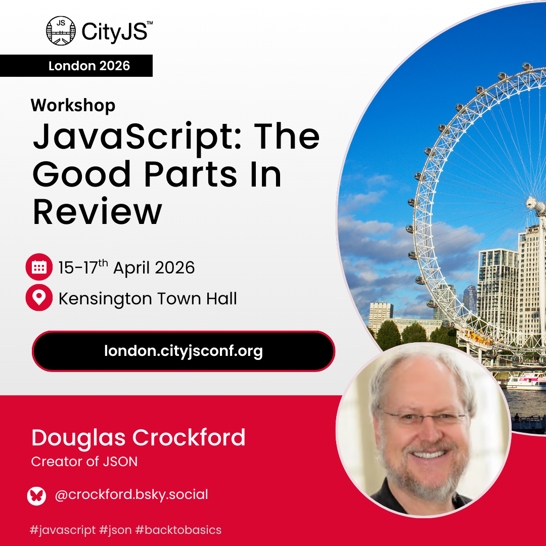 Cover Photo for CityJS Workshop - Douglas Crockford - JavaScript: The Good Parts In Review