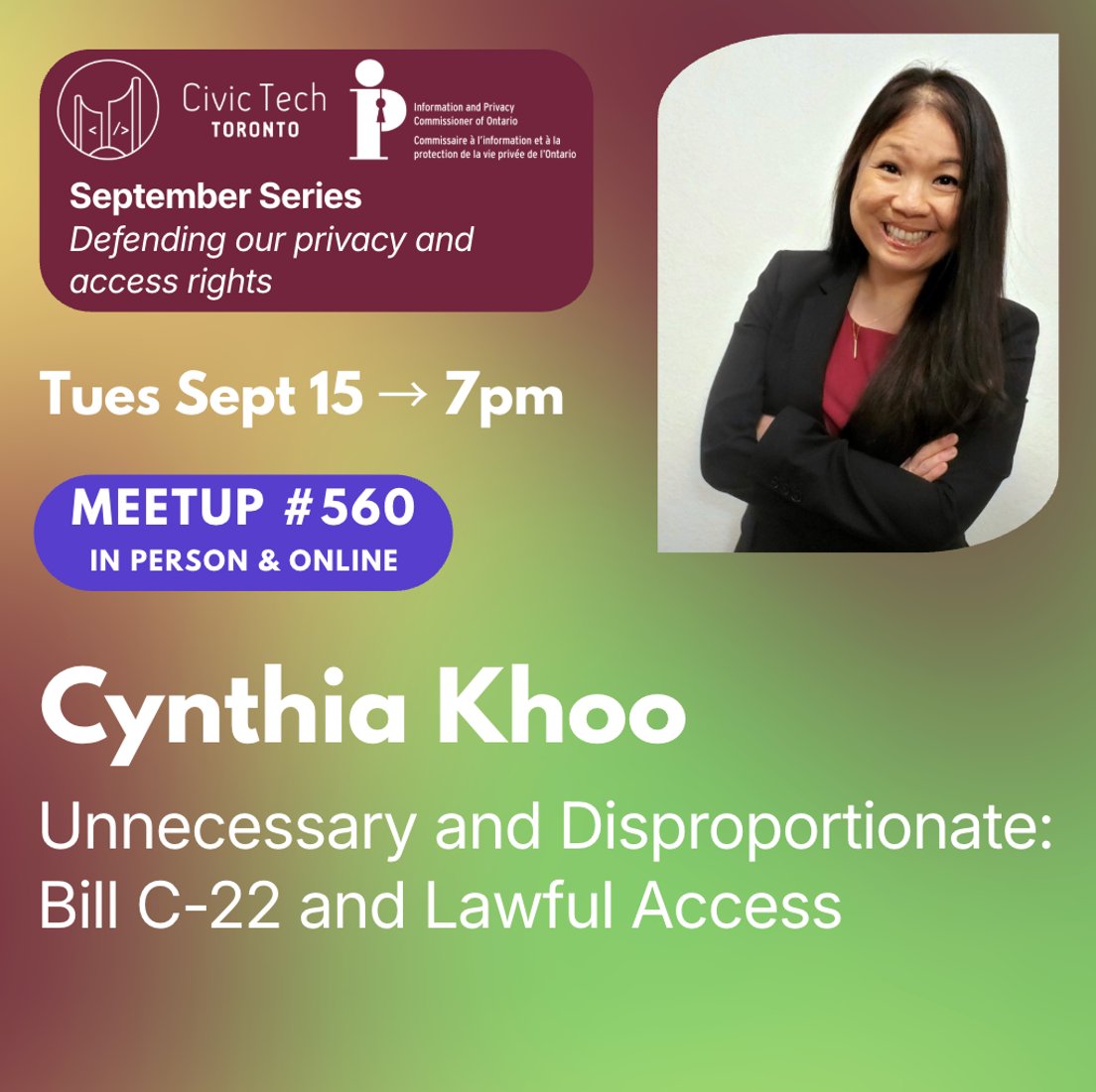 Cover Photo for Civic Meetup #560: Unnecessary and Disproportionate: Bill C-22 and Lawful Access
