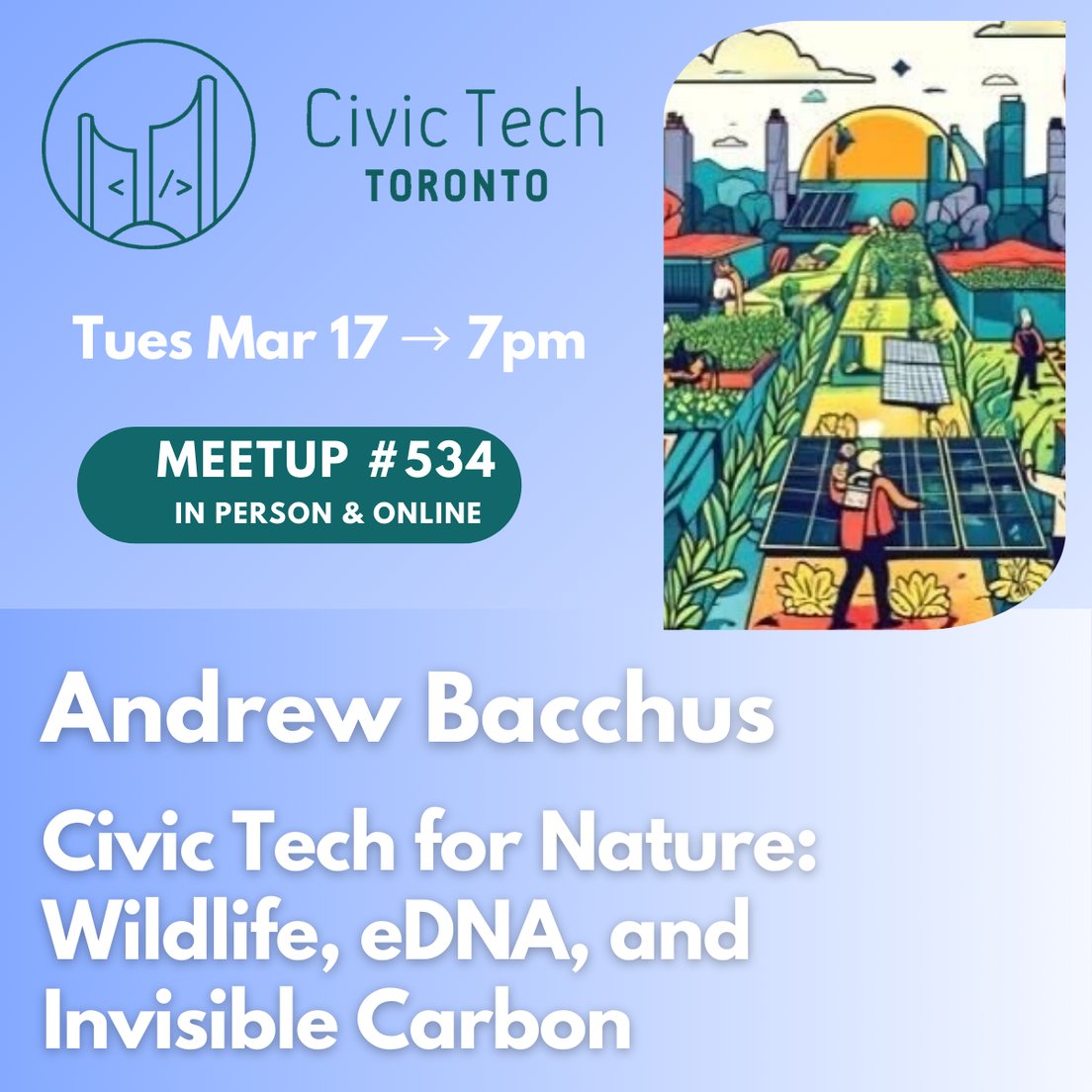 Cover Photo for Civic Meetup #534: Civic Tech for Nature: Wildlife, eDNA, and Invisible Carbon
