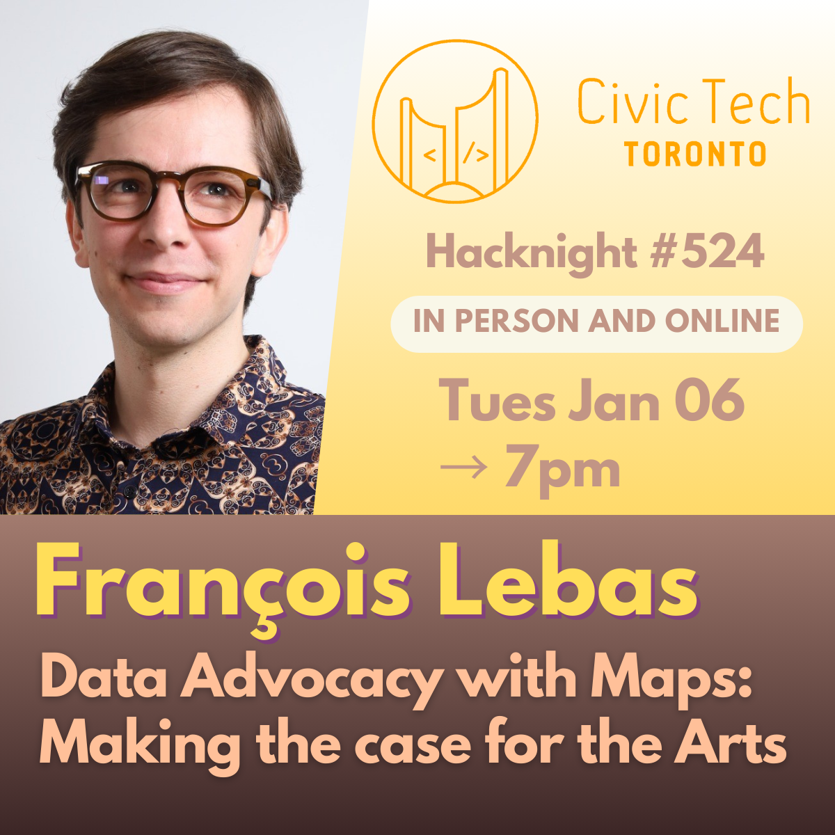Cover Photo for Civic Meetup #524: Data Advocacy with Maps: Making the case for the Arts