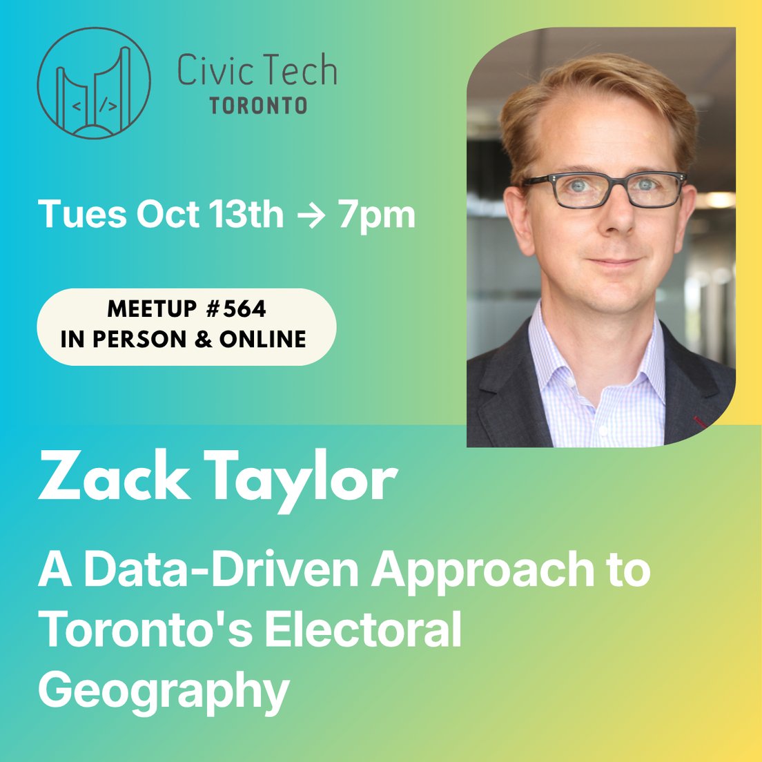 Cover Photo for Civic Meetup #564: A Data-Driven Approach to Toronto's Electoral Geography