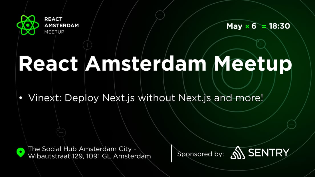 Cover Photo for React Amsterdam May Meetup
