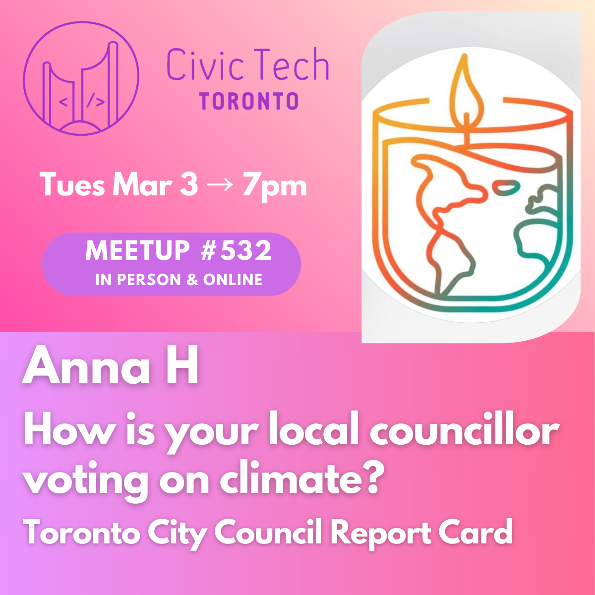 Cover Photo for Civic Meetup #532: How is your local councillor voting on climate? - Toronto City Council Report Card