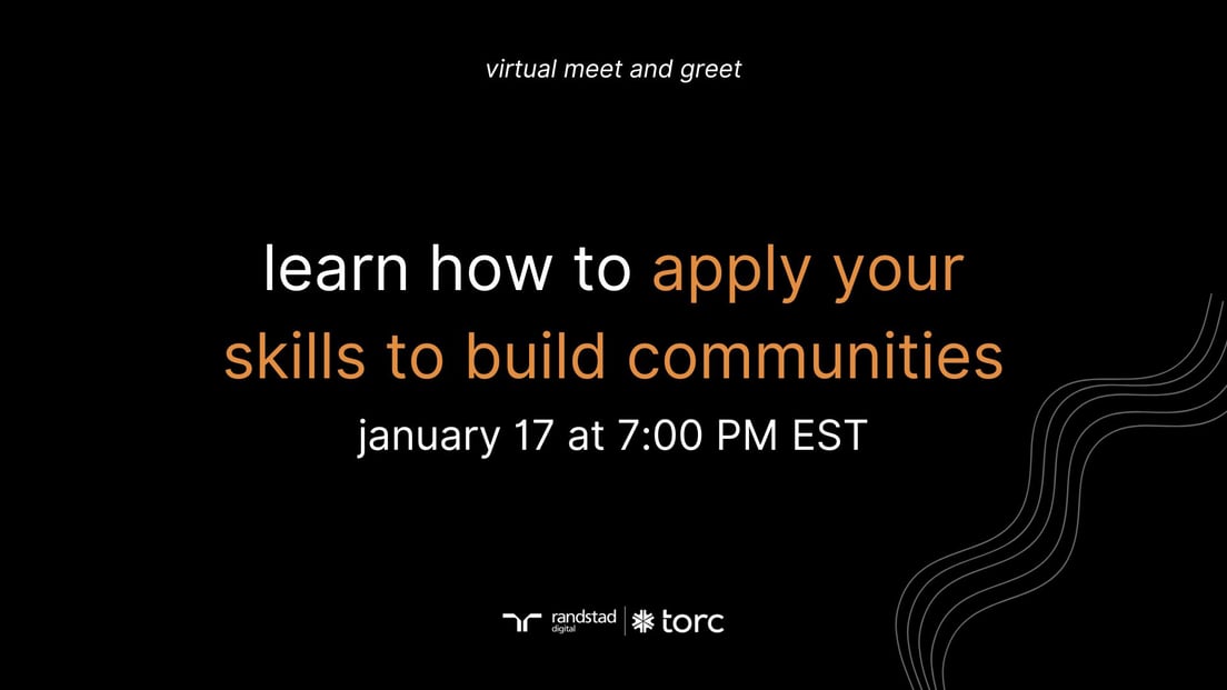 Cover Photo for Torc Virtual Meet and Greet: Applying Your Skills to Build Communities