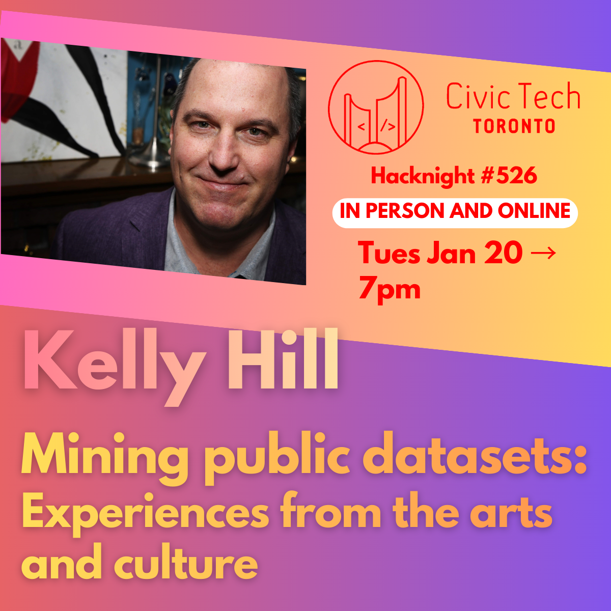 Cover Photo for Civic Meetup #526: Mining public datasets:  Experiences from the arts and culture