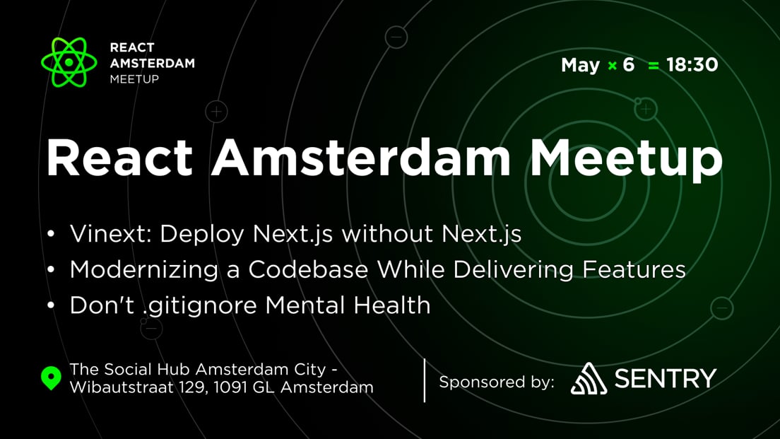 Cover Photo for React Amsterdam May Meetup