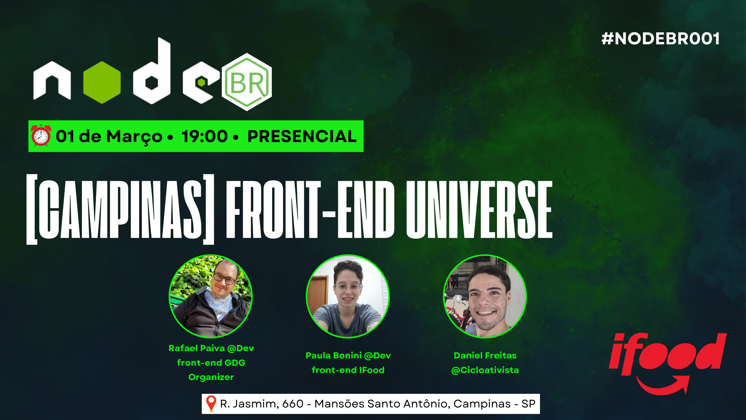 Cover Photo for NodeBR [Campinas] #001 - Front-End Universe