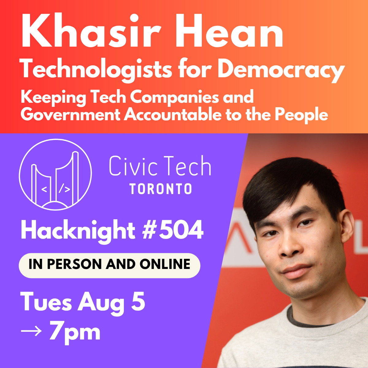 Cover Photo for Civic Hacknight #504: Technologists For Democracy