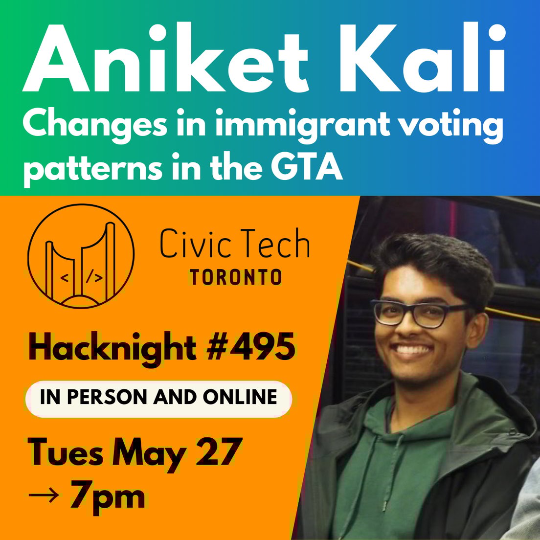 Cover Photo for Civic Hacknight #495: Changes in immigrant voting patterns in the Greater Toronto Area