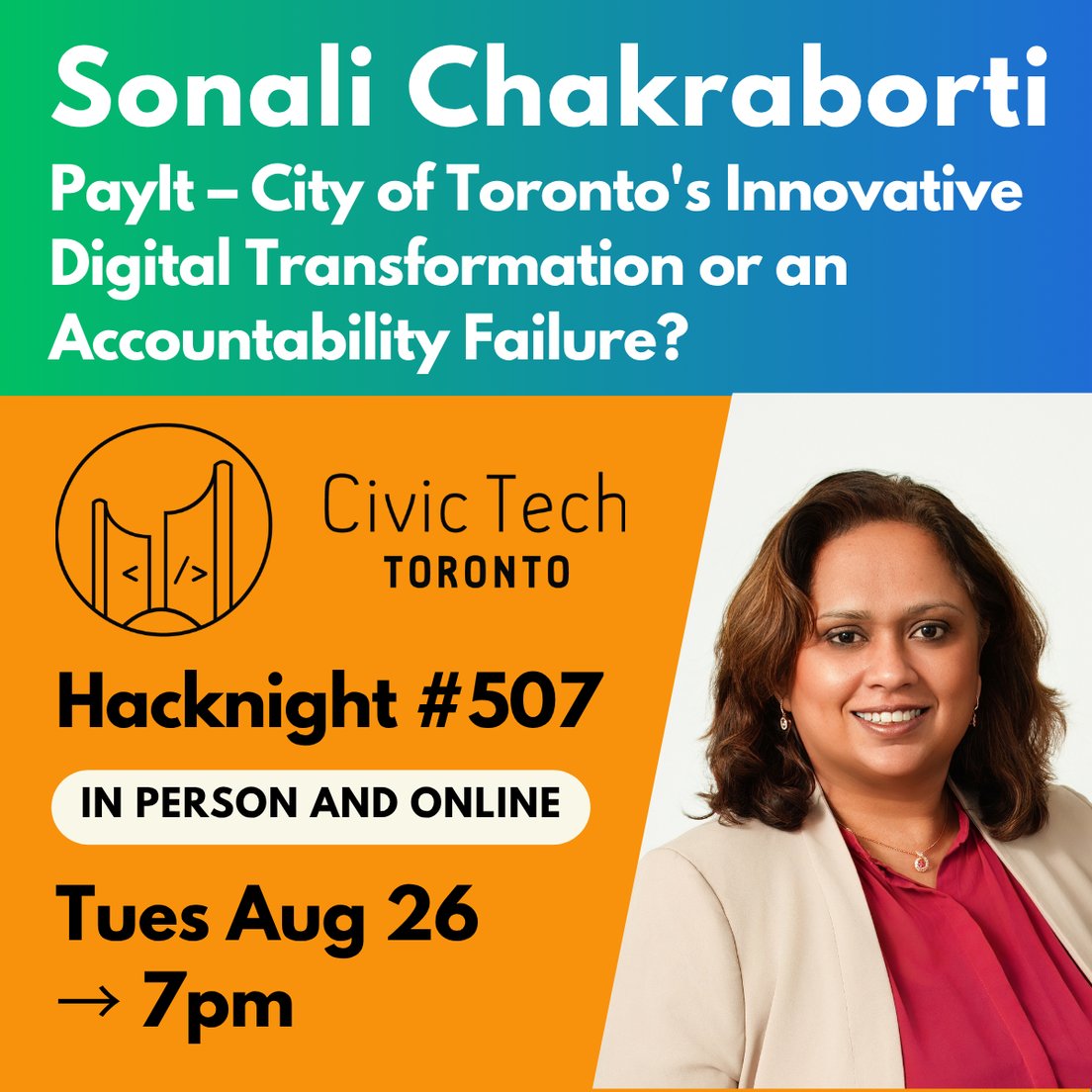 Cover Photo for Civic Hacknight #507: PayIt – City of Toronto's Innovative Digital Transformation or an Accountability Failure?