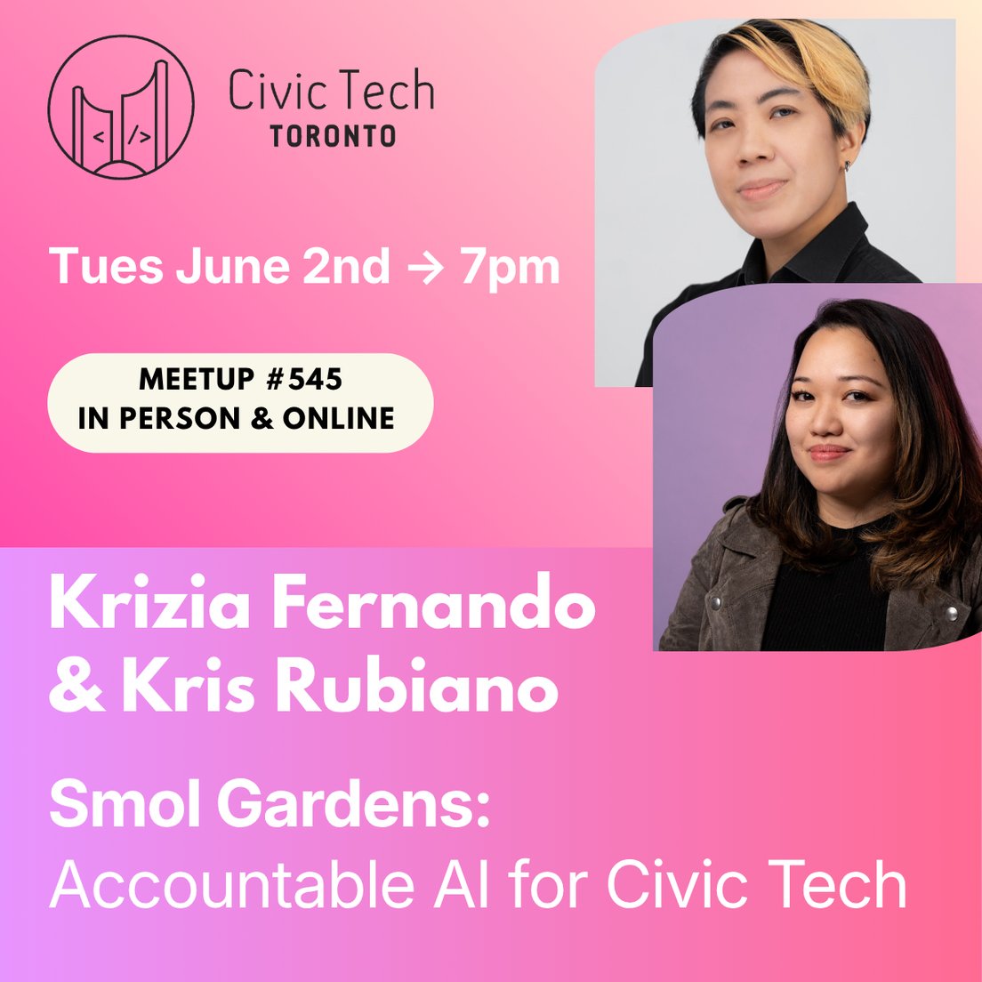 Cover Photo for Civic Meetup #545: Smol Gardens: Accountable AI for Civic Tech