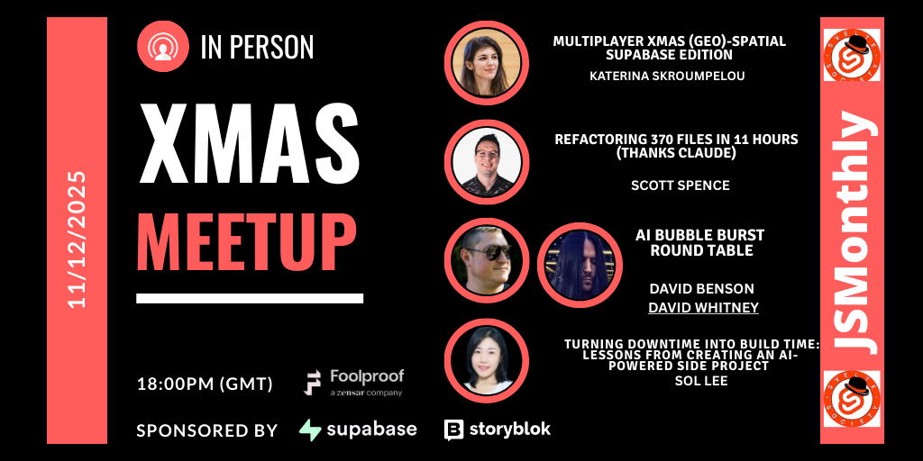 Cover Photo for JSMONTHLY X SVELTE COMMUNITY XMAS MEETUP
