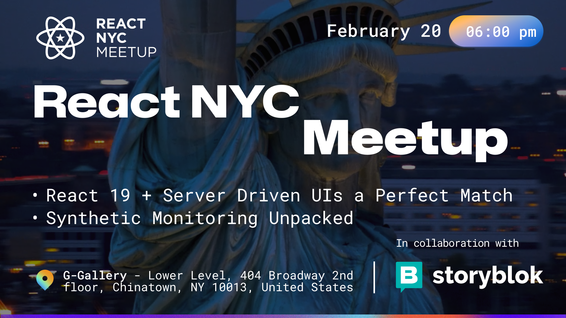 Cover Photo for React.NYC Meetup February Edition 