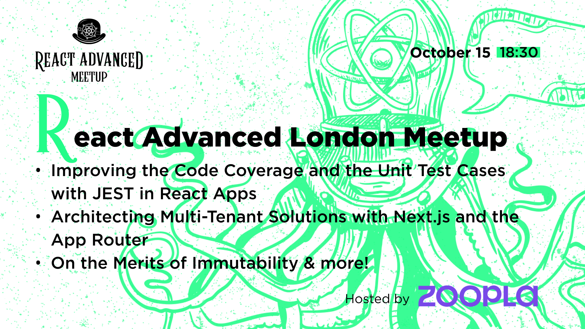 Event Cover Photo for React Advanced London Meetup: Architecting Multi-Tenant Solutions with Next.js & more!