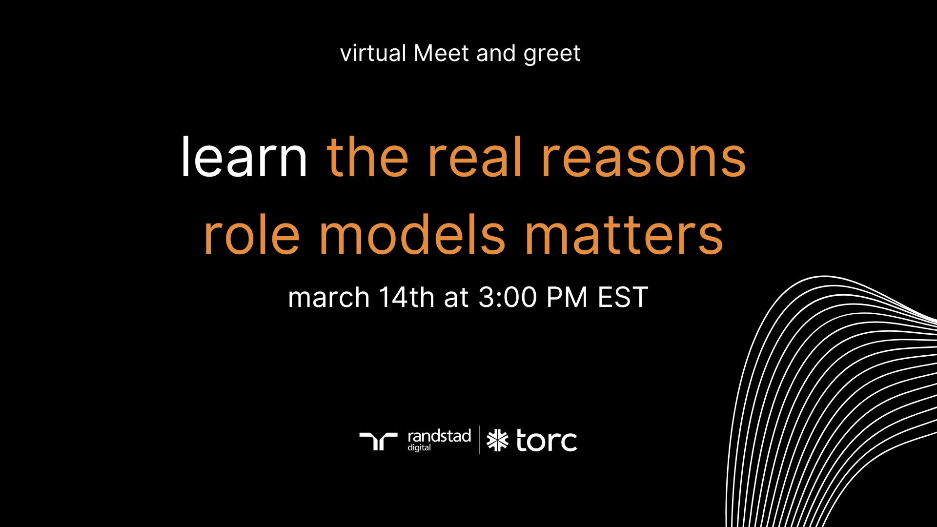 Event Cover Photo for Torc Virtual Meet and Greet: The Importance Of Having Role Models