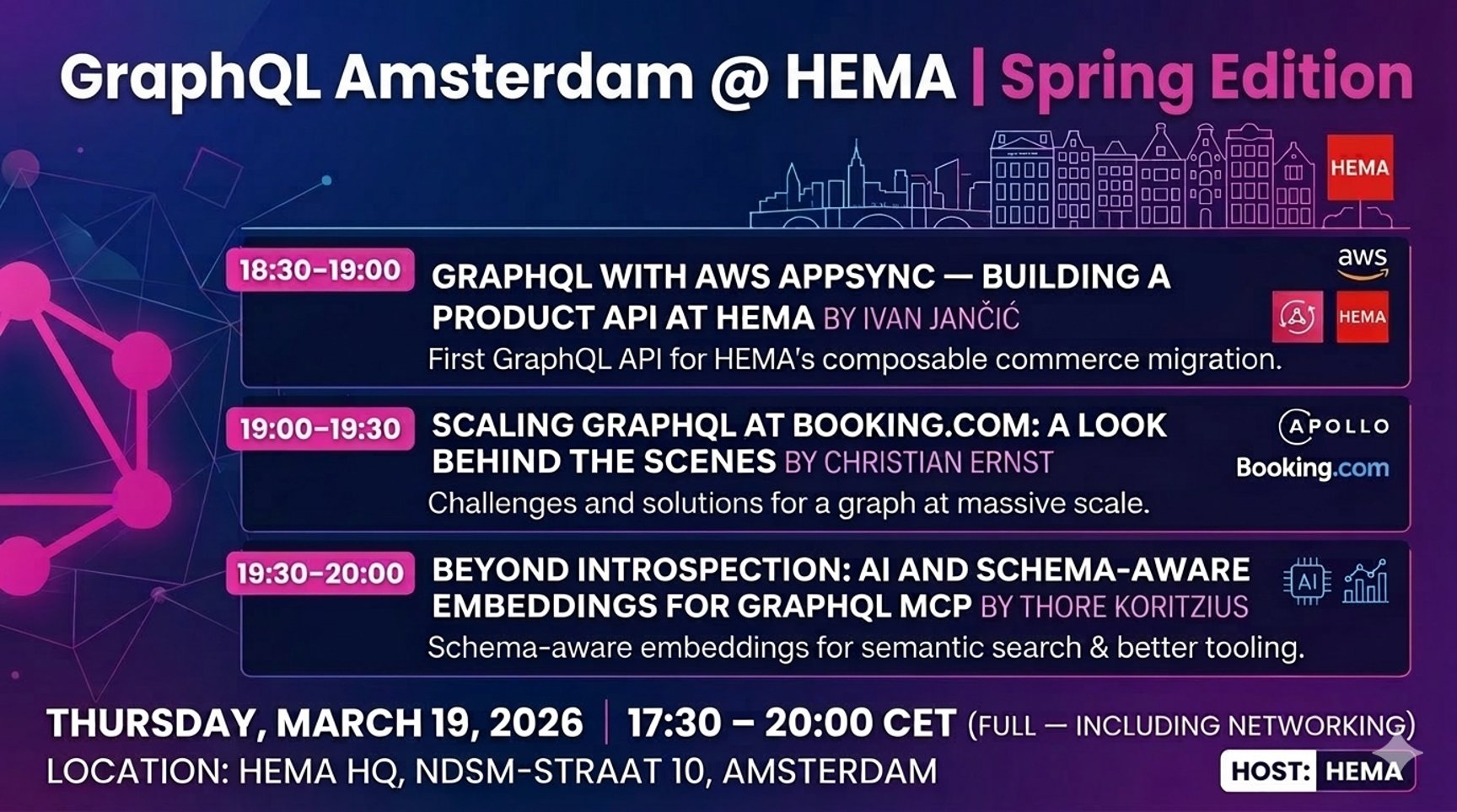 Event Cover Photo for GraphQL Amsterdam at HEMA - Spring Edition