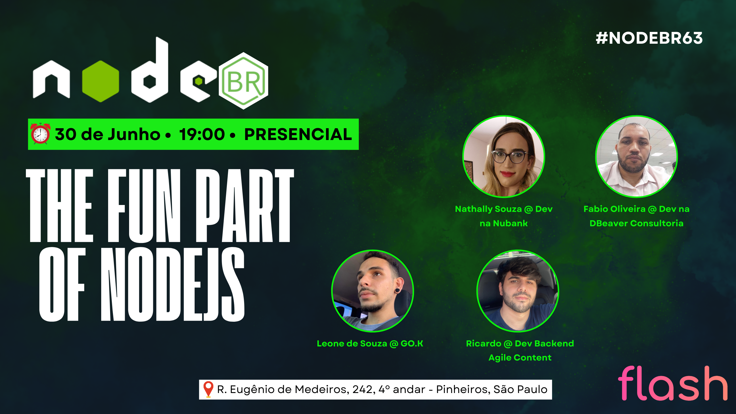 Event Cover Photo for NodeBR #63 - The Fun Part Of NodeJS
