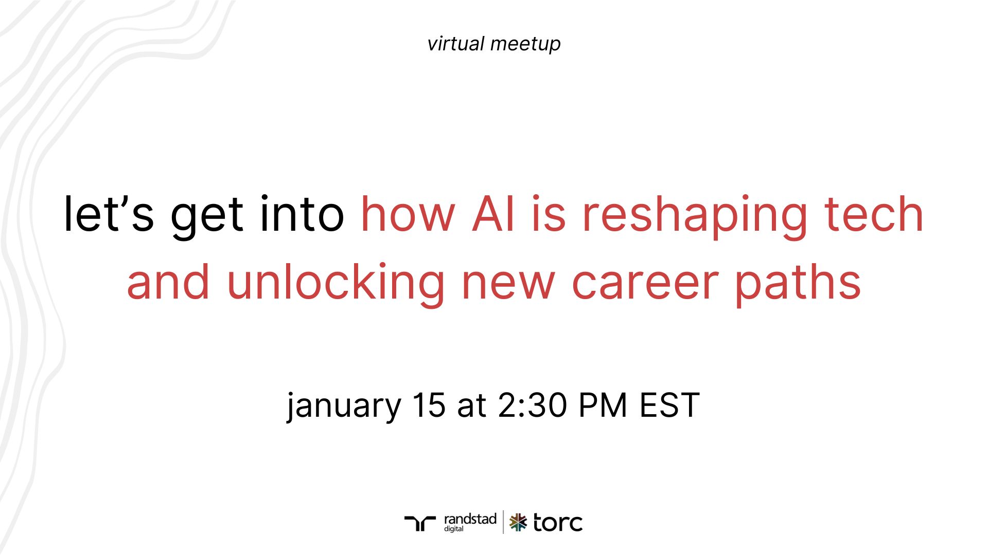 Event Cover Photo for Virtual Tech Meetup: Harnessing AI for Career Advancement