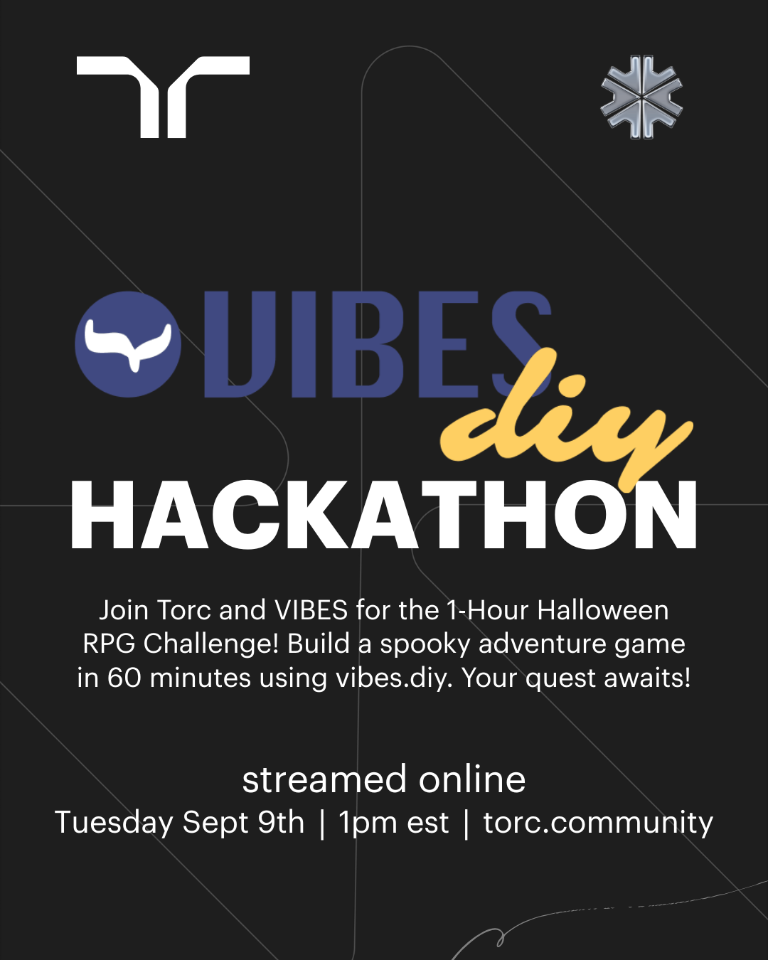 Event Cover Photo for Torc and Vibes DIY hackathon