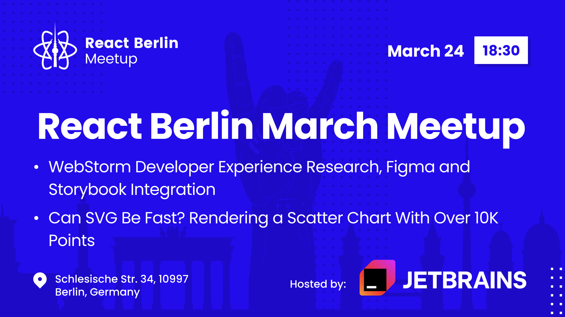 Event Cover Photo for React Berlin Meetup: High-Performance SVG & more!
