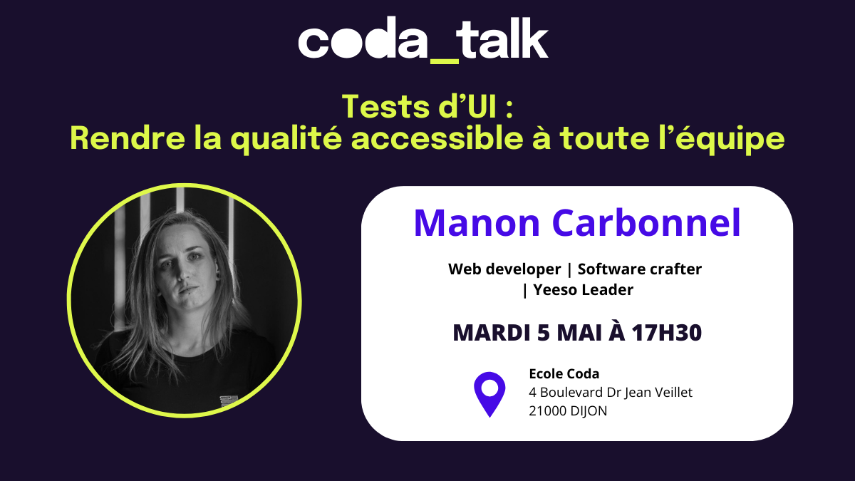 Event Cover Photo for Tests d’UI : Rendre la qualité accessible à toute l’équipe