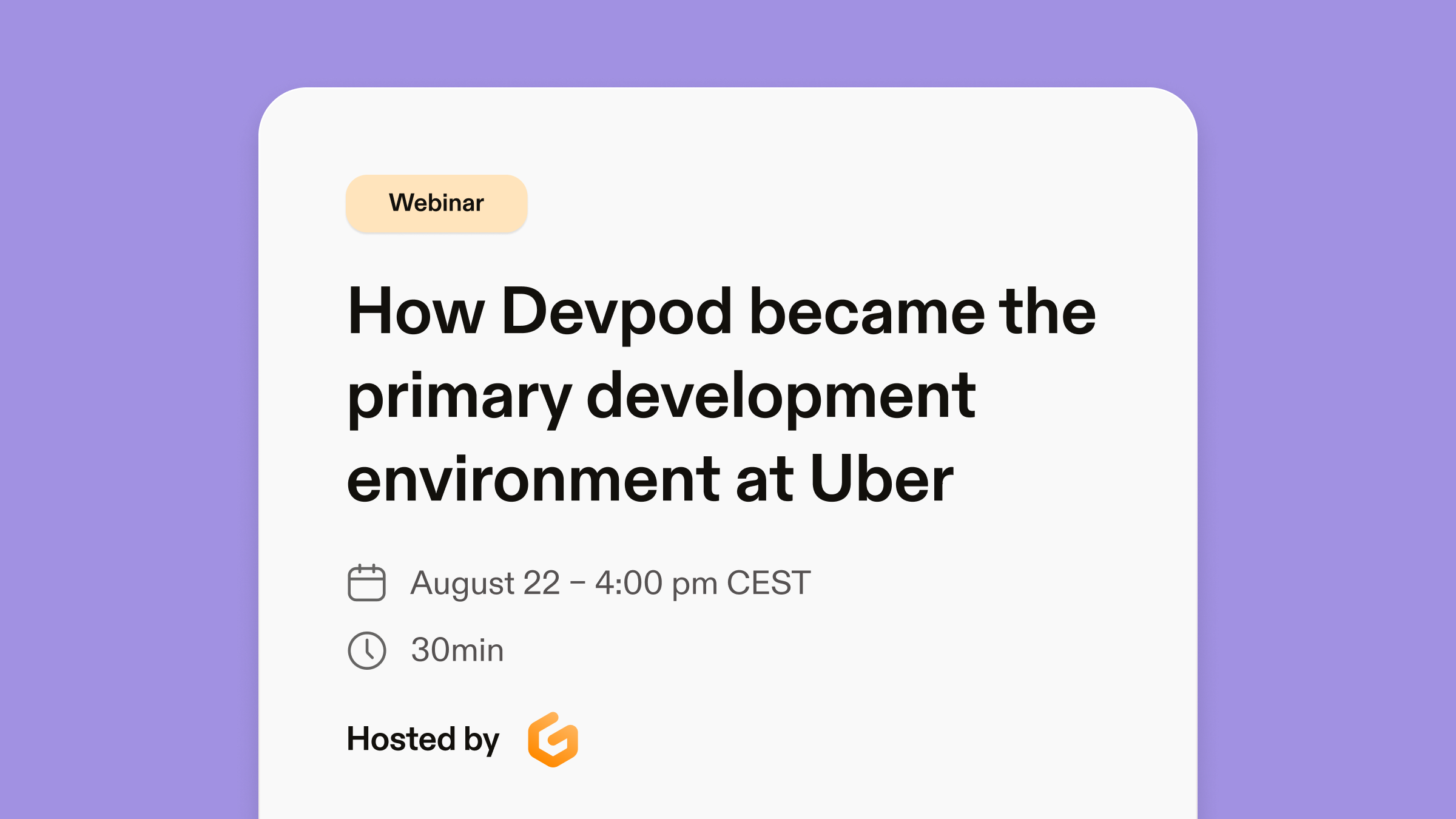 Event Cover Photo for How Devpod became the primary development environment at Uber