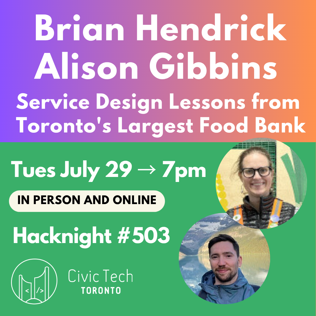 Event Cover Photo for Civic Hacknight #503: Service Design Lessons from Toronto's Largest Food Bank