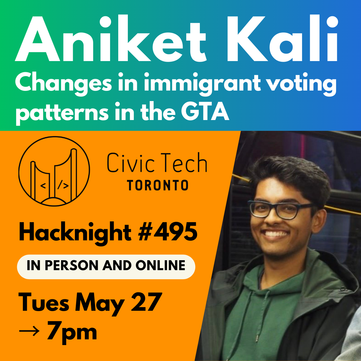 Event Cover Photo for Civic Hacknight #495: Changes in immigrant voting patterns in the Greater Toronto Area
