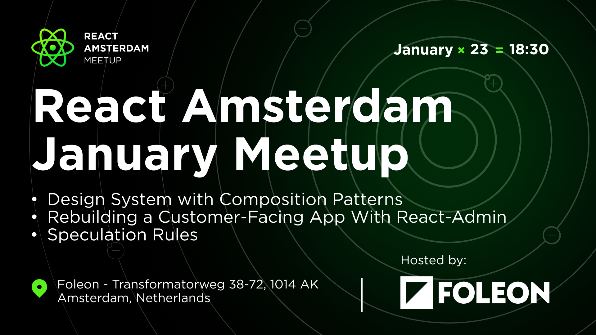 Event Cover Photo for React Amsterdam January 2025 Meetup