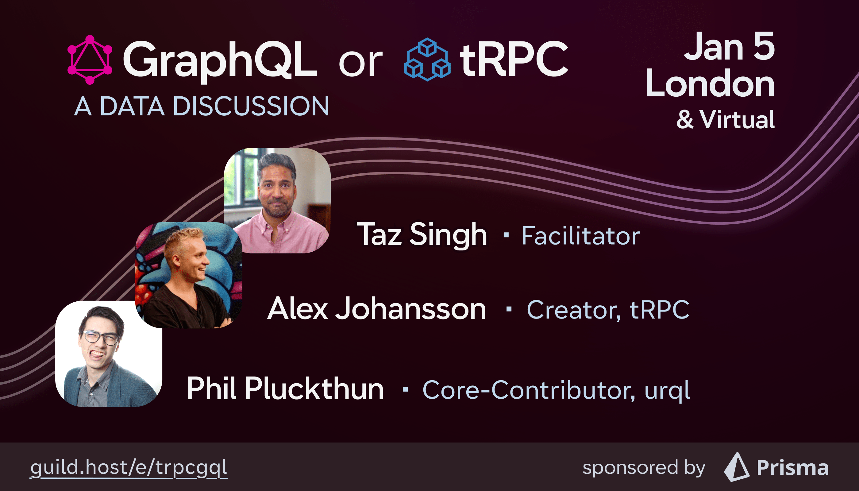 Event Cover Photo for GraphQL or tRPC Data Discussion