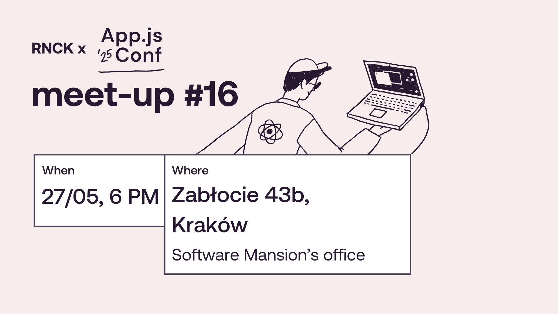 Event Cover Photo for RNCK × App.js Conf: meetup #16