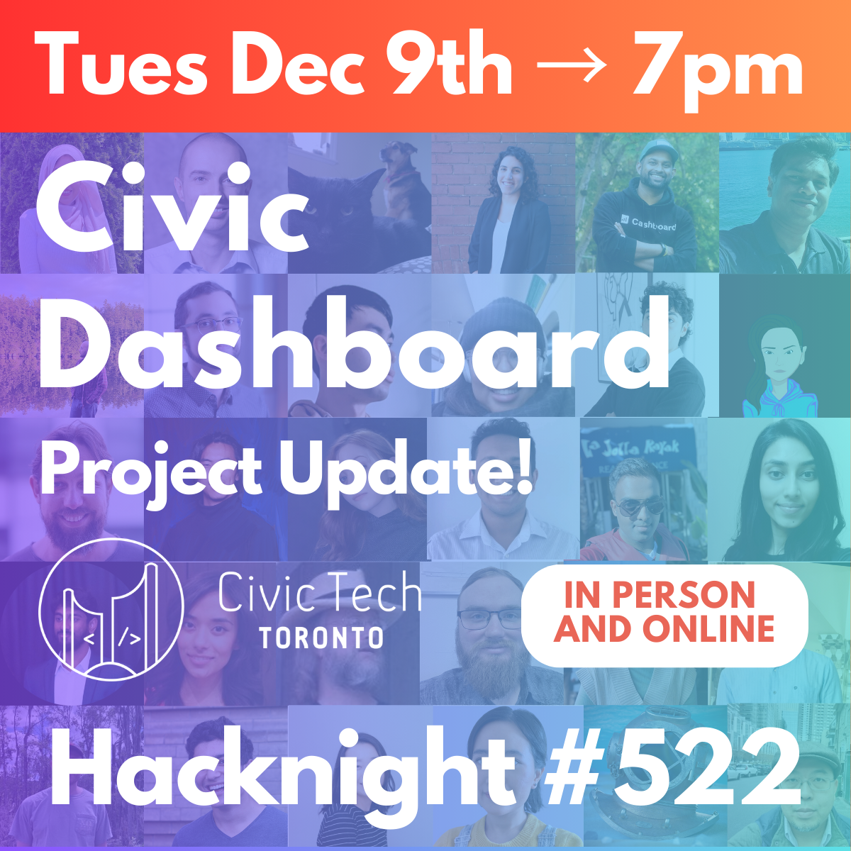 Event Cover Photo for Civic Hacknight #522: Civic Dashboard – Project Update!