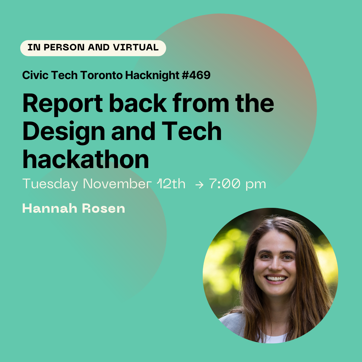 Event Cover Photo for Civic Hacknight #469: Report-back from the Design and Tech hackathon, with Hannah Rosen