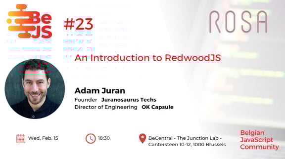 Event Cover Photo for Meetup-BeJS#23 : An Introduction to RedwoodJS
